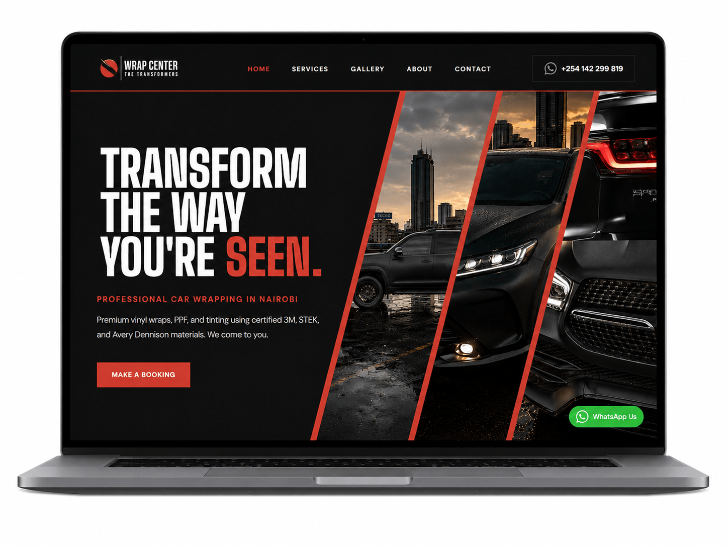 Wrap Centre The Transformers – Website Design